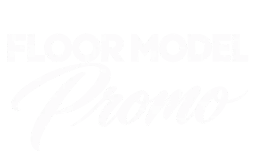 floor model sale promo logo